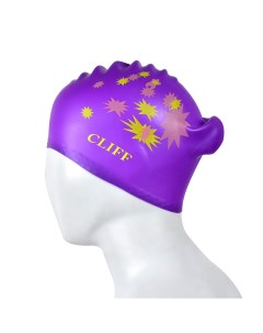 Шапочка для плавания силиконовая CS13 для длинных волос сиреневая Cliff