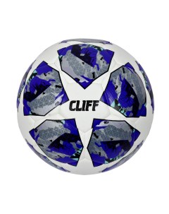 Мяч футбольный HS 3222 5 размер PU Hibrid бело серо фиолетовый Cliff