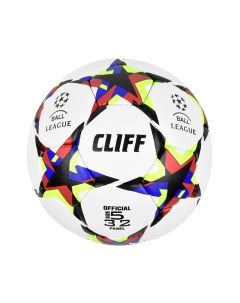 Мяч футбольный 0404 5 размер PU G 14 бело красно зеленый звезды Cliff