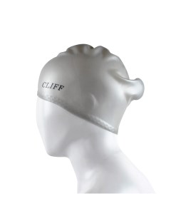 Шапочка для плавания силиконовая CS13 2 для длинных волос серая Cliff
