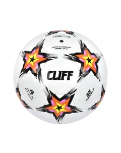 Мяч футбольный CF 51 4 размер с отскоком PU Shine бело оранжевый звезды Cliff