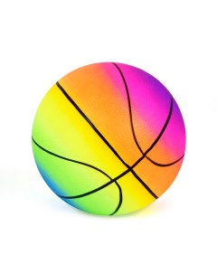 Мяч резиновый баскетбольный d 23см 9 PVC радуга Cliff