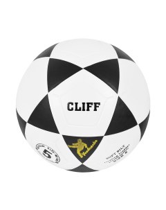 Мяч футбольный 5 5 размер PVC черно белый Cliff