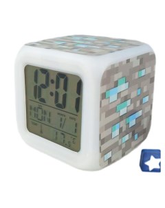 Настольные часы будильник Майнкрафт Блок Алмазной руды Minecraft 7 7 см Starfriend