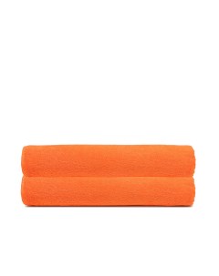 Набор полотенец 70х140 махровые банные оранжевого цвета 2 шт Tcstyle