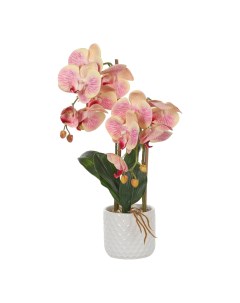 Искусственная цветочная композиция орхидеи в кашпо Фитопарк