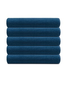 Набор полотенец 70х140 махровые банные синего цвета 5 шт Tcstyle