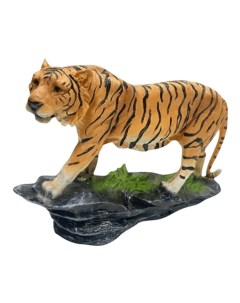 Фигурка ТПК Тигр поднимается на камень полистоун 21 х 30 х 9 см Полиформ