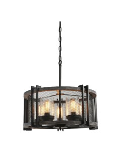 Светильник потолочный YG30015 5P E27 коричнево черный Karo lighting