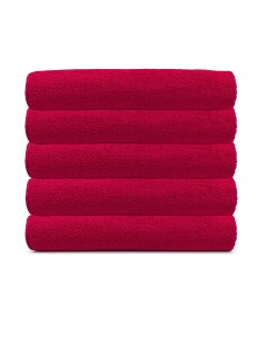 Махровое полотенце бордового цвета 5 шт 70х140 банное Tcstyle