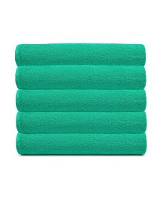 Набор полотенец 70х140 махровые банные зеленого цвета 5 шт Tcstyle