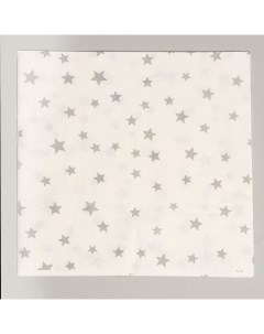 Салфетки бумажные Звездочки 33х33 см набор 20 шт цвет серебряный Nobrand