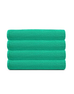 Набор полотенец 70х140 махровые банные зеленого цвета 4 шт Tcstyle