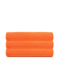 Набор полотенец 70х140 махровые банные оранжевого цвета 3 шт Tcstyle