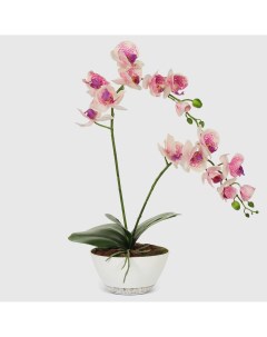Искусственный цветок Орхидея в кашпо 65 см Coneko