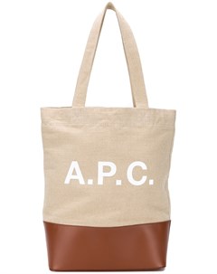 A p c сумка тоут с принтом логотипа нейтральные цвета A.p.c.