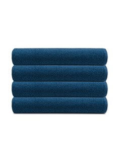 Набор полотенец 70х140 махровые банные синего цвета 4 шт Tcstyle