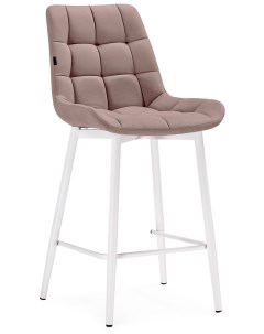 Полубарный стул Алст К коричневый велюр белый Мебельные решения