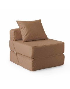 Бескаркасное кресло кровать велюр шоколад Nobrand