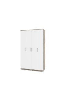 Шкаф 1200 комбинированный с выдвижной штангой Кана К41 Серый дуб Белый Дай мебель