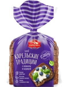 Хлеб Карельские традиции ржаной половинка в нарезке с изюмом и корицей 350 г Черемушки