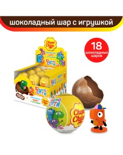 Шоколадный шар с игрушкой внутри Диносити 18 шт по 20 г Chupa chups