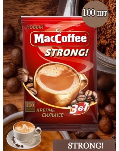 Напиток кофейный Strong 3в1 растворимый 100 шт по 16 гр Maccoffee