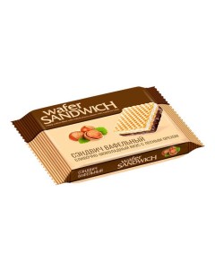 Вафли Вафельный сэндвич со сливочно шоколадным вкусом и лесным орехом 36 г Услада