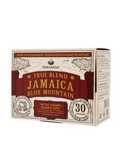 Кофе молотый True Blend Jamaica Blue Mountain 210 г 30 пакетиков по 7 г Peregrano
