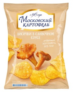 Чипсы картофельные лисички в сливочном соусе 60 г Московский картофель