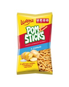 Чипсы картофельные Pomsticks с солью 100 г Lorenz