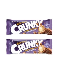 Шоколадный батончик Crunky двойной хруст Double Crunch Bar 2 шт по 36 г Crunky choco