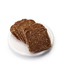 Хлеб Заварной ржано пшеничный бездрожжевой со злаками 300 г Рижский хлеб
