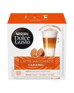 Кофе Latte Macchiato Caramel в капсулах 9 1 г х 16 шт Nescafe dolce gusto