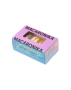 Пирожное Макарон соленая карамель ванильный пломбир сицилийская фисташка 48 г Macaronika