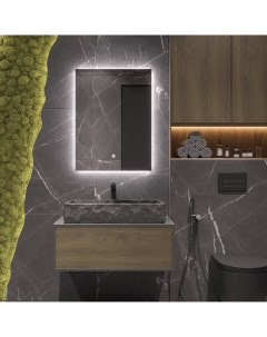 Зеркало для ванной 70 50 с холодной LED подсветкой Slavio maluchini