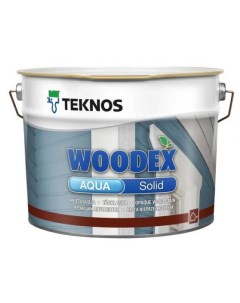 Кроющая КраскаАнтисептик Для Дерева Woodex Aqua Solid 2 7 л белая Teknos