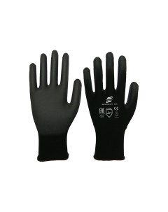 Трикотажные нейлоновые перчатки Arcticus черные с ПУ покрытием 13G р 11 7215 ARC 111 Projahn