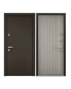 Дверь входная для дома стальная Torex Village advanced 950х2050 правый коричневый серый Torex стальные двери