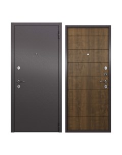 Дверь входная для квартиры металлическая Apartment 860х2050 правый коричневый Proline