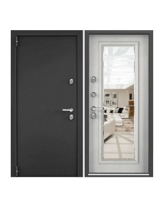 Дверь входная для дома металлическая Torex Village advanced 950х2050 левый черный серый Torex стальные двери