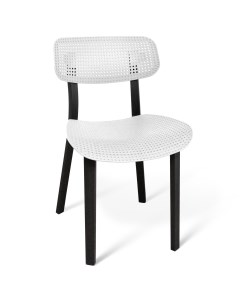 Кресло пластиковое белый черный 79x51х46 5 см Гринхауз
