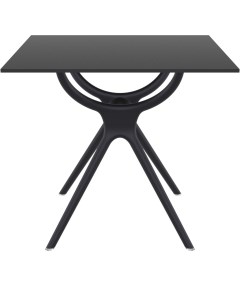 Стол для дачи обеденный Air table 700 черный 76х76х74 см Siesta contract
