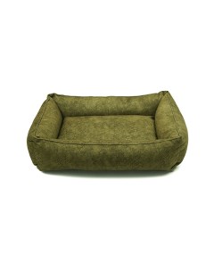 Лежанка для собак зеленая смесовая ткань синтепух 50х40х15 см Салика