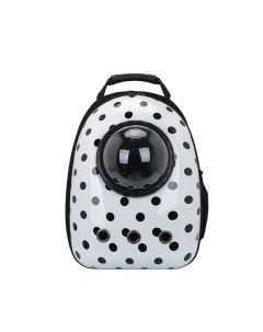 Рюкзак переноска для животных с иллюминатором черно белый пластик ПВХ 31х23х45 см Egp