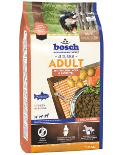 Сухой корм для собак Adult лосось и картофель 1кг Bosch