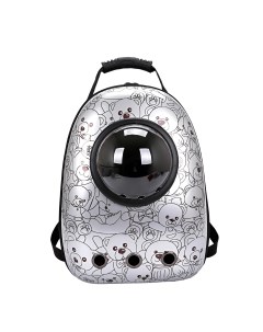 Рюкзак переноска для животных с иллюминатором серебристый пластик ПВХ 31х23х45 см Egp