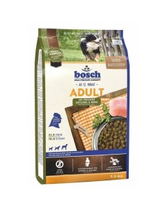 Сухой корм для собак Adult домашняя птица и просо 3кг Bosch