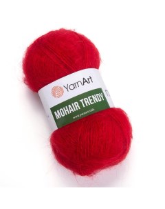 Пряжа для вязания Mohair Trendy ЯрнАрт Мохер Тренди 3 мотка 105 алый Yarnart