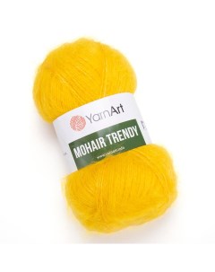Пряжа для вязания Mohair Trendy ЯрнАрт Мохер Тренди 5 мотков 136 желтый Yarnart